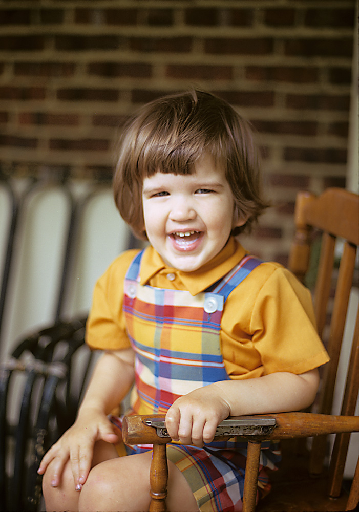 David in a highchair