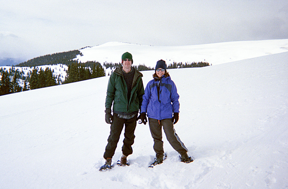Kathleen and David in the snow