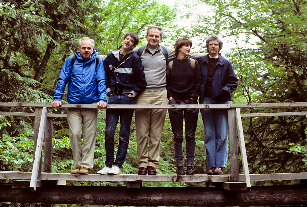 Uncle John David Dad Mary Mom Sandwich Mtn bridge