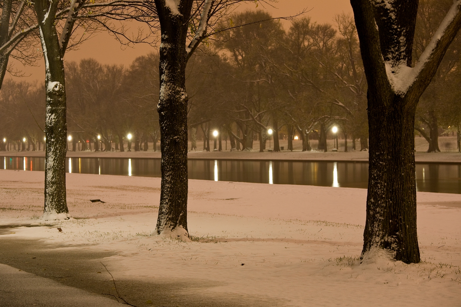 A snowy evening in December 2007